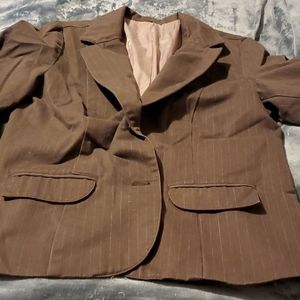 Old Navy Brown pinstripe blazer